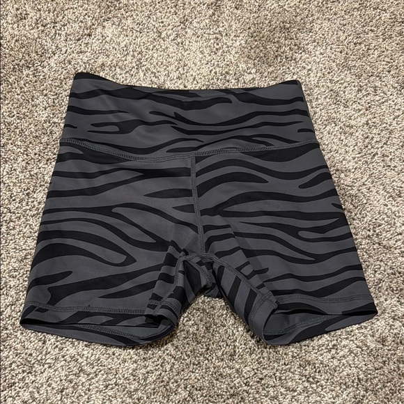 Zyia Hustle Zebra Print Black and Gray Shorts - Picture 1 of 2